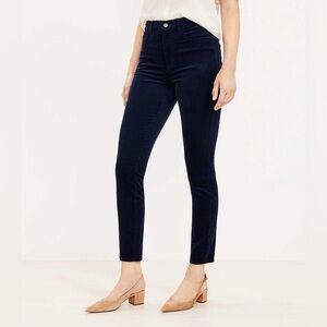LOFT Skinny Corduroy Pants in Navy